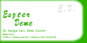 eszter deme business card